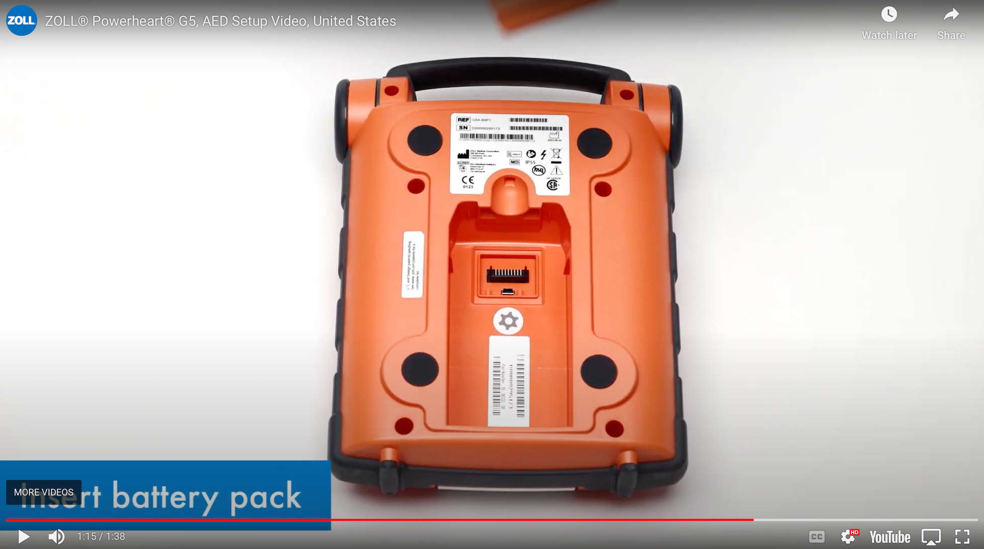 Load video: Cardiac Science G5 Battery Install Video